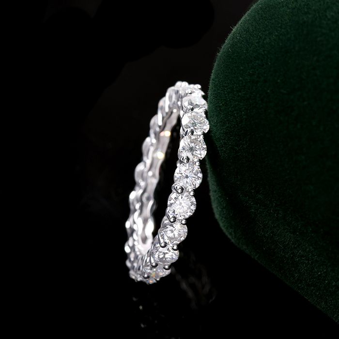Rose White Gold Bubble Rings for Women Moissanite Solitaire Ring Supplier