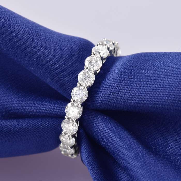 Rose White Gold Bubble Rings for Women Moissanite Solitaire Ring Supplier