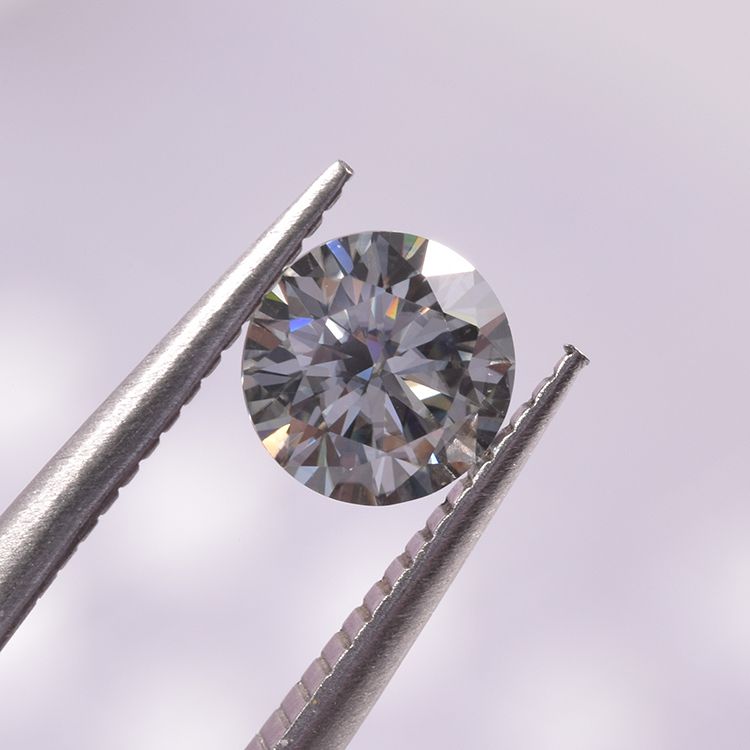 Loose Round Light Grey Moissanite Dark Gray Moissanite Stone Exporter