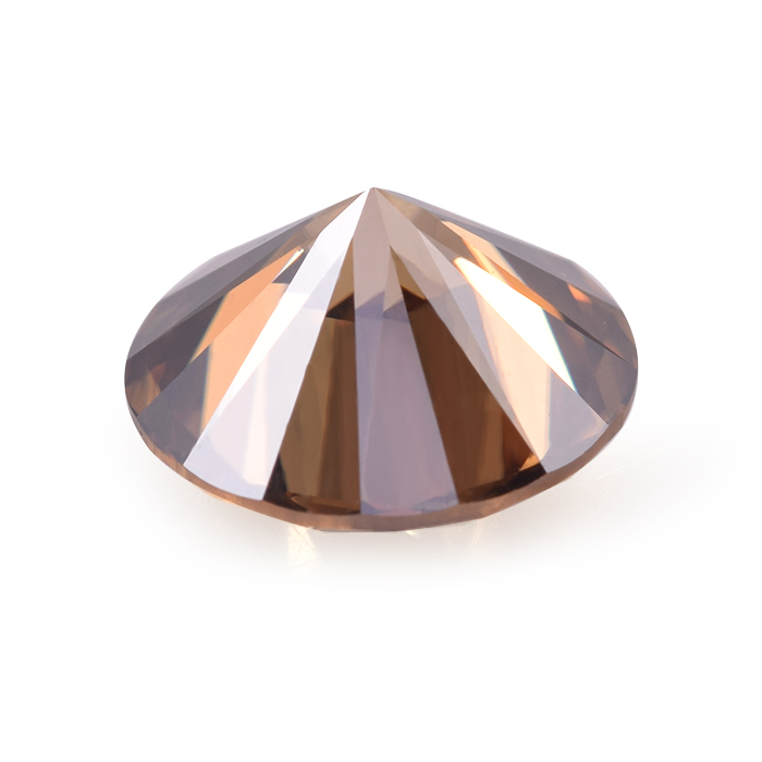 Brilliant Cut Champagne Colored Moissanite Loose Round Exporter
