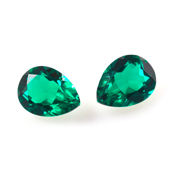 Top Gems Supplier Zambia Lab Grown Emerald Synthetic Pear Emerald Supplier