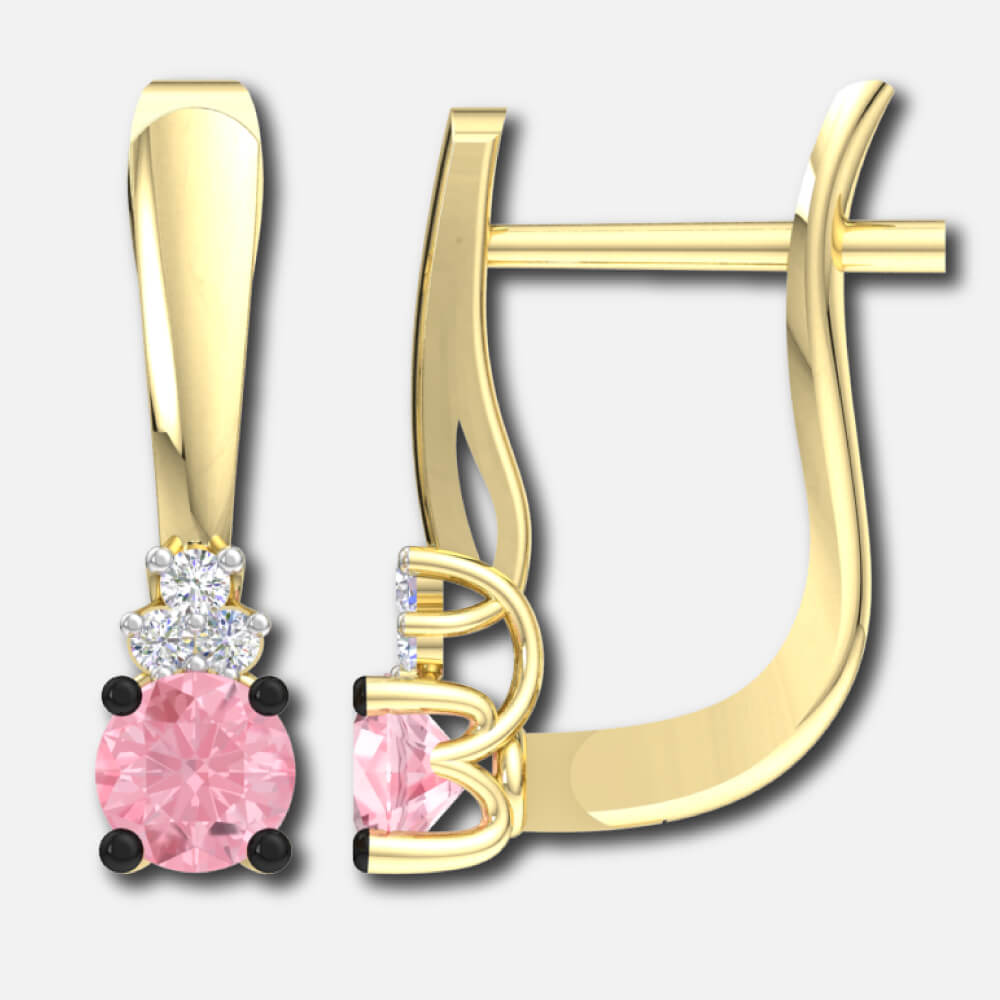 Yellow Gold Fashion Earrings Exporter