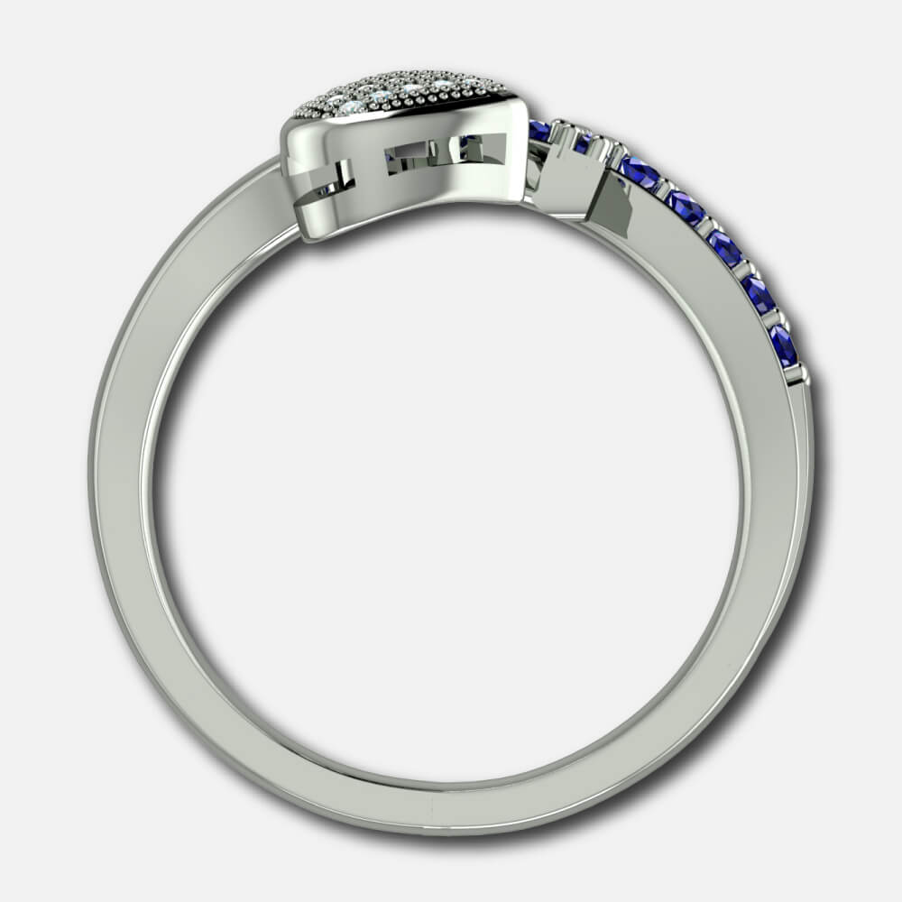 Blue Sapphire Holy Cross Fashion Ring Supplier