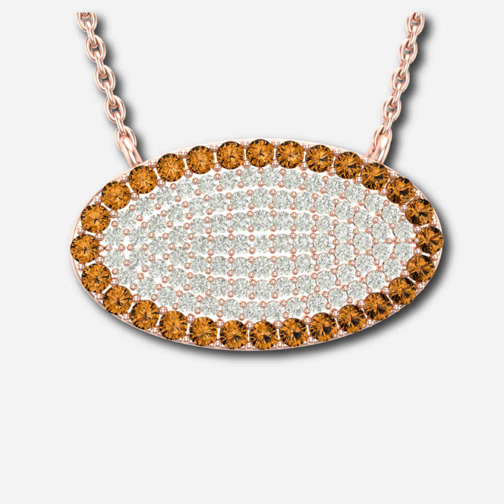 White Diamond With Citrine gemstone Fashion Necklace Supplier