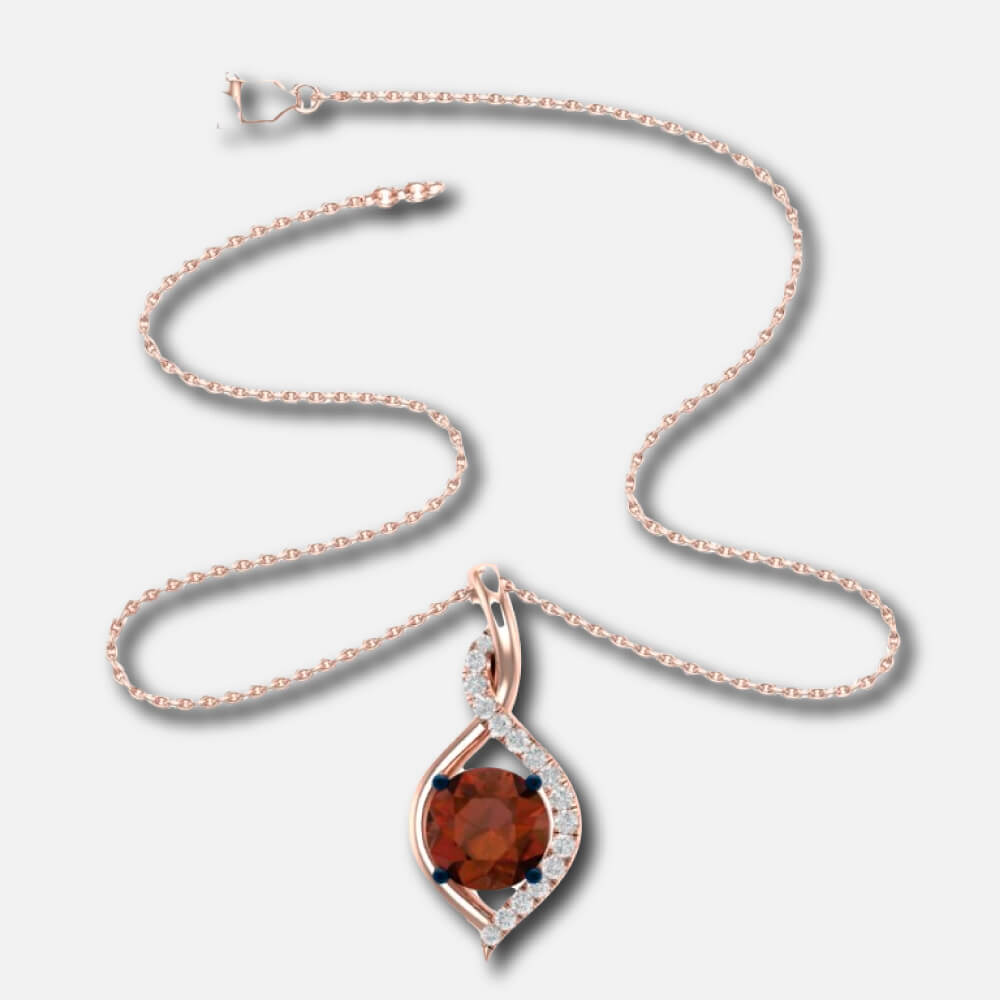 Princess cut diamond With Ruby Fashion Pendant Exporter