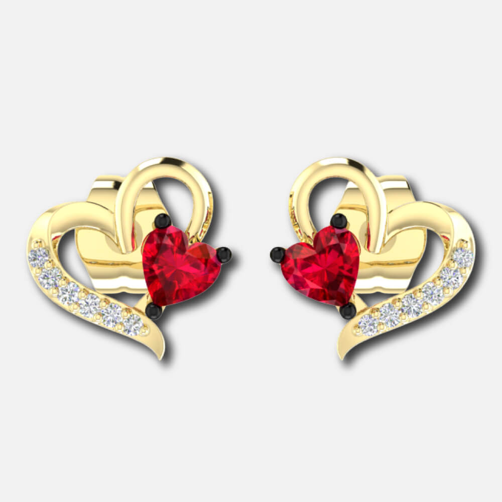 Open Heart Diamond Earrings Supplier
