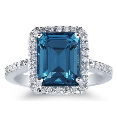 Beautiful Topaz with White Gold Ring Exporter