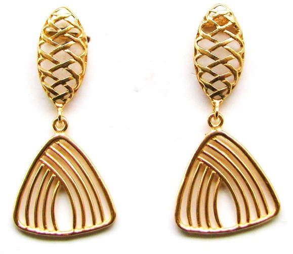 Daily Wear top Design Yellow Gold Earrings Supplier