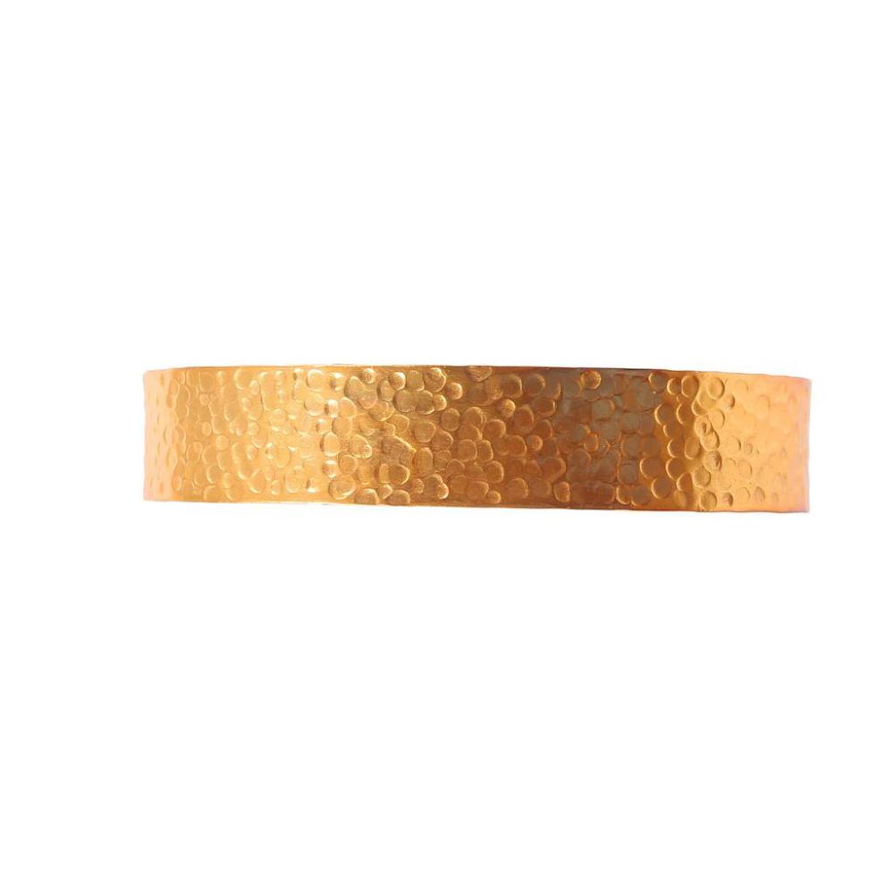 18K Gold Plated Cuff Bracelet Hammered Brass Raw Bracelet Supplier