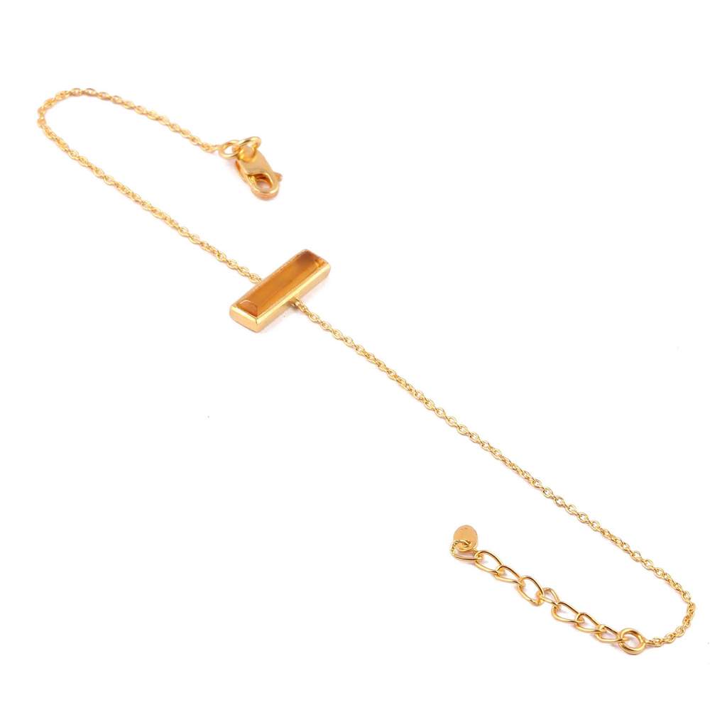 925 Sterling Silver Gold Plated Charcoal Bracelet Crystal Bracelet Supplier