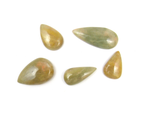 Natural Green Agate Loose Gemstone Cabochons Exporter