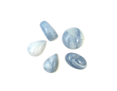 Blue Agate Mix Shape Handmade Gemstone Cabochon Exporter