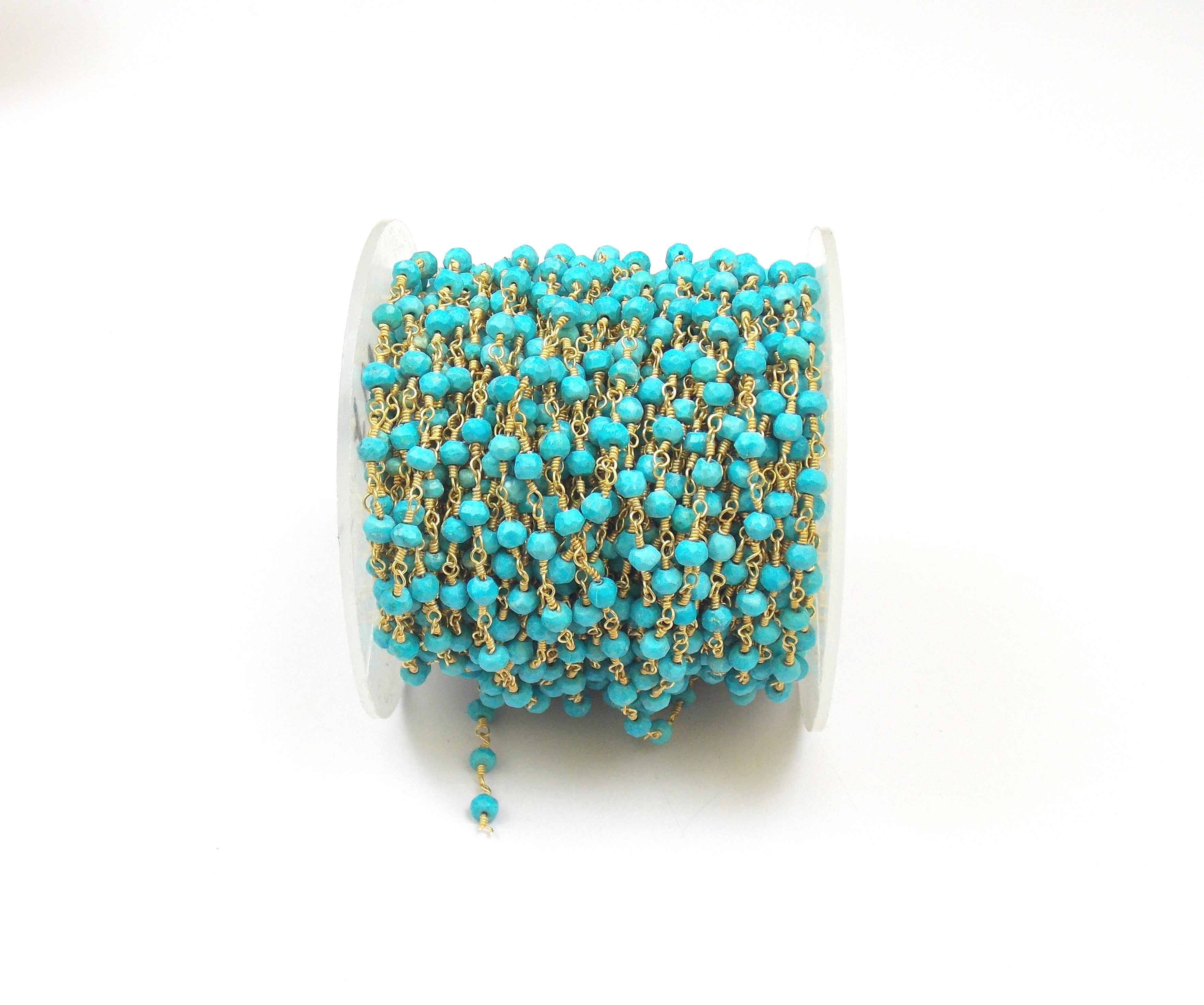 Turquoise Beads Handmade Beaded Rosary Chain Exporter