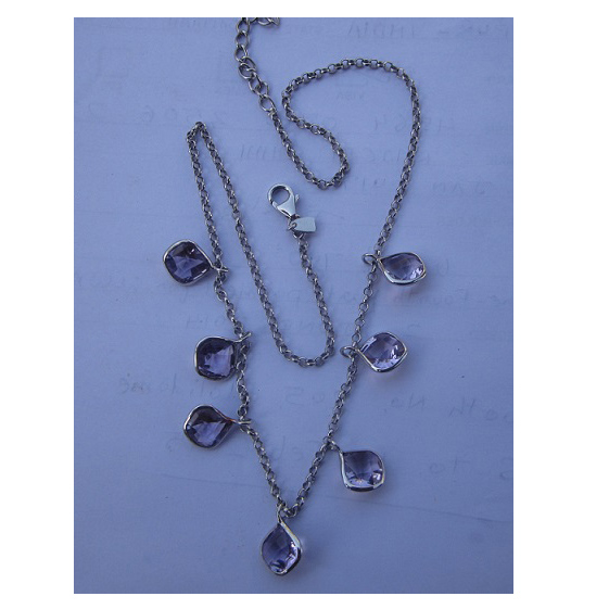 Necklace with pink amethyst Wholesaler