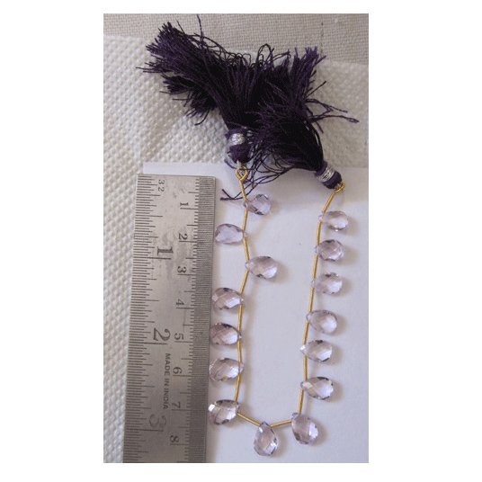 Pink Amethyst Almond faceted Beads Exporter