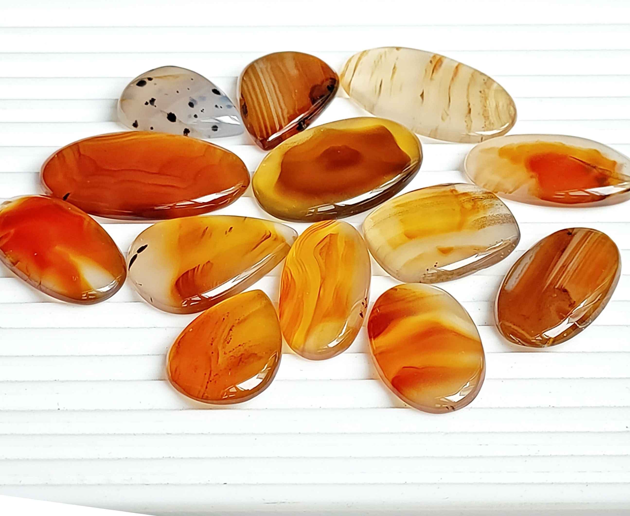 Montana Agate Natural Cabochon Loose Gemstone Lot Fantastic Cabochon Lot Montana