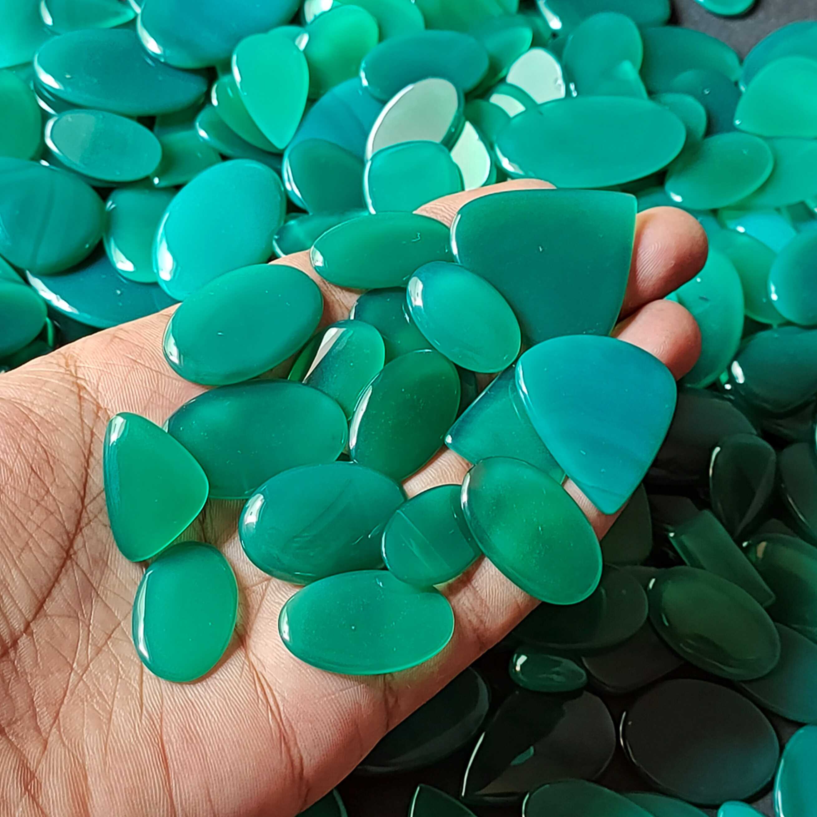 Wholesale Natural Designer Onyx, Amazing Quality Green Onyx Cabochon Gemstone