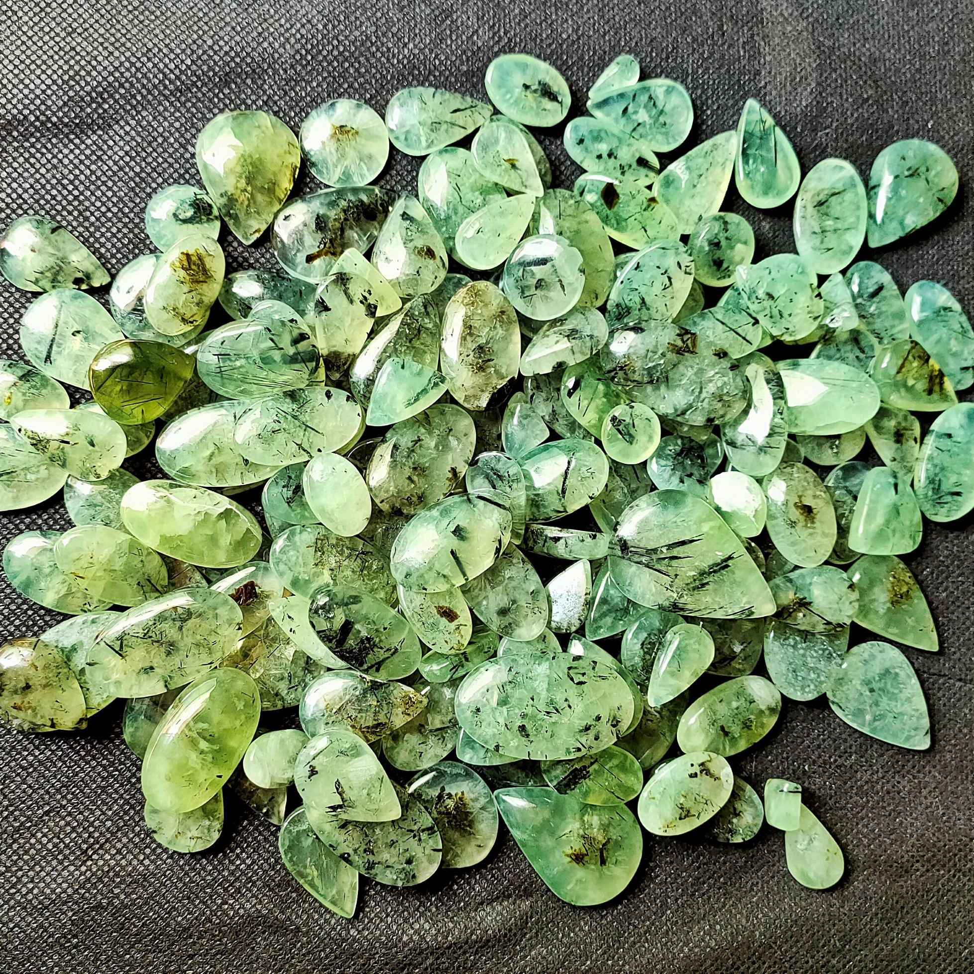 Wholesale Natural Designer Prehnite, Amazing Quality Green Prehnite Cabochon