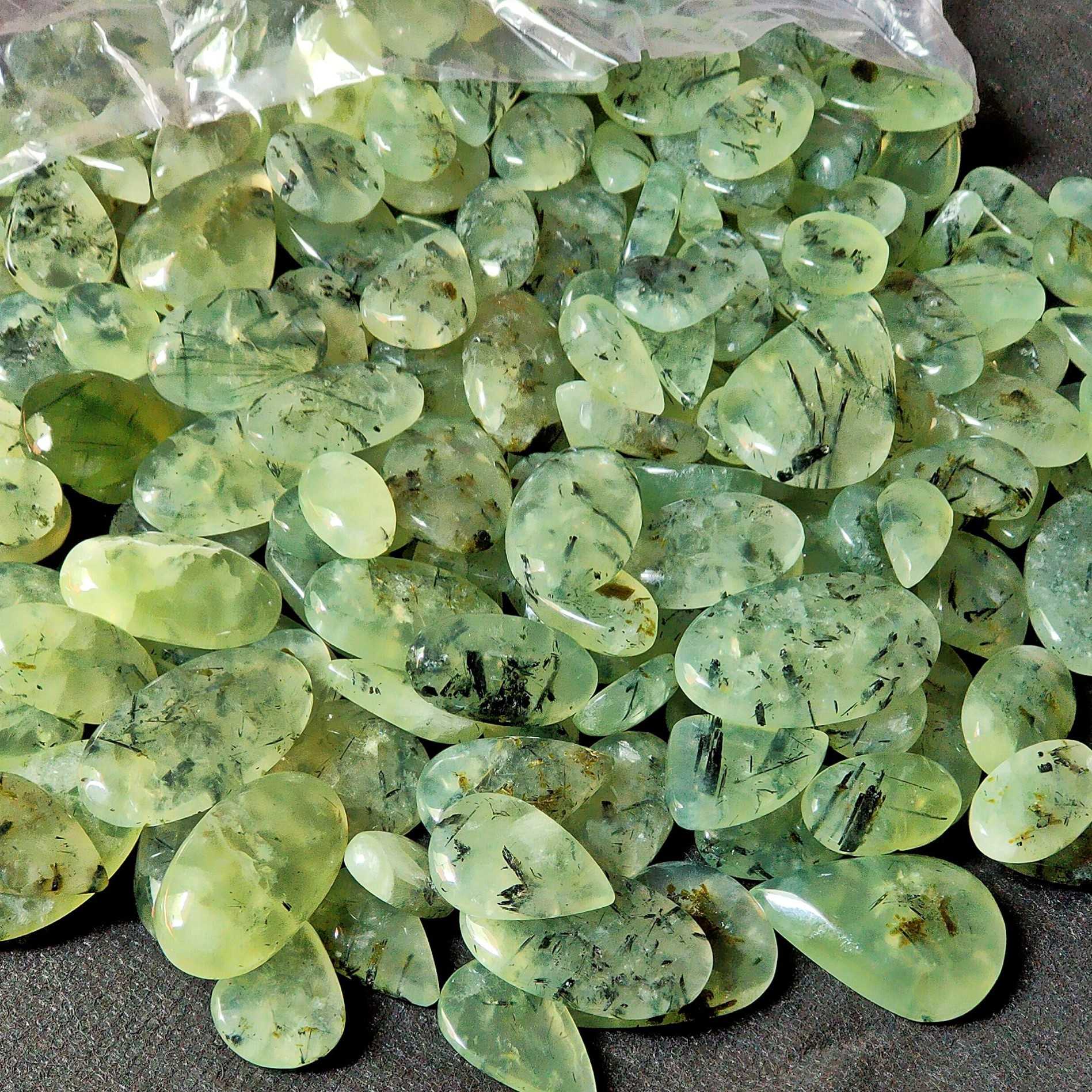 Wholesale Natural Designer Prehnite, Amazing Quality Green Prehnite Cabochon