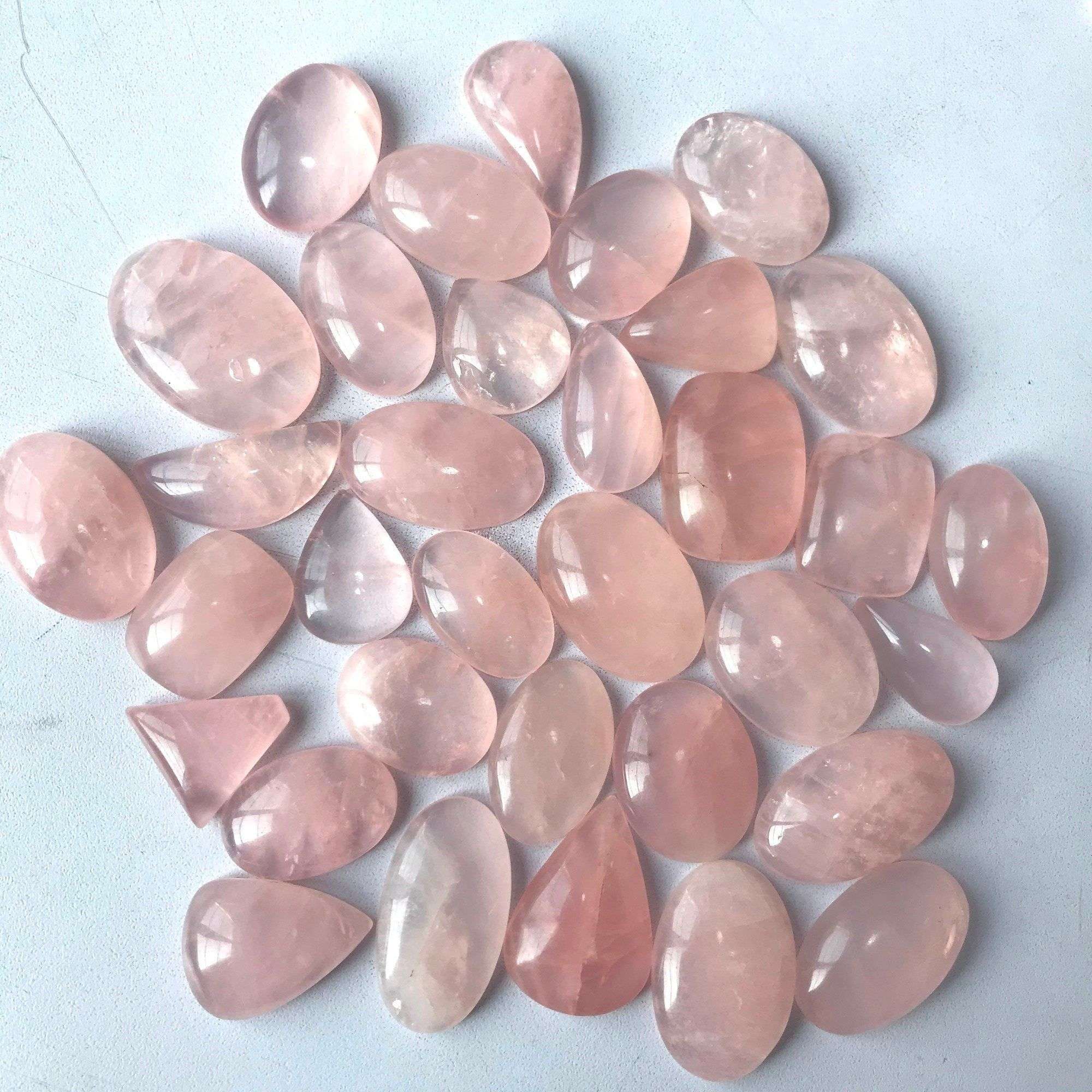 Wholesale Natural Rose Quartz Cabochon Lots Gemstone, Rose Quartz Gemstone.