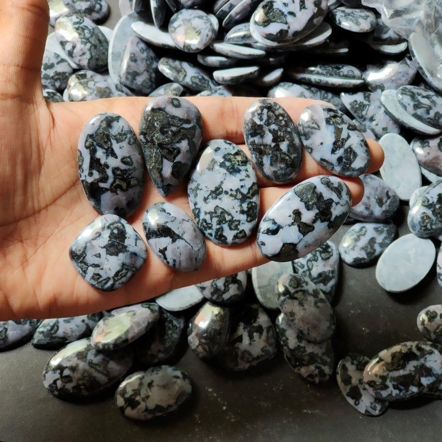 Wholesale Natural Indigo Gabbro Bulk Cabochon Indigo Gabbro  Polished Stones