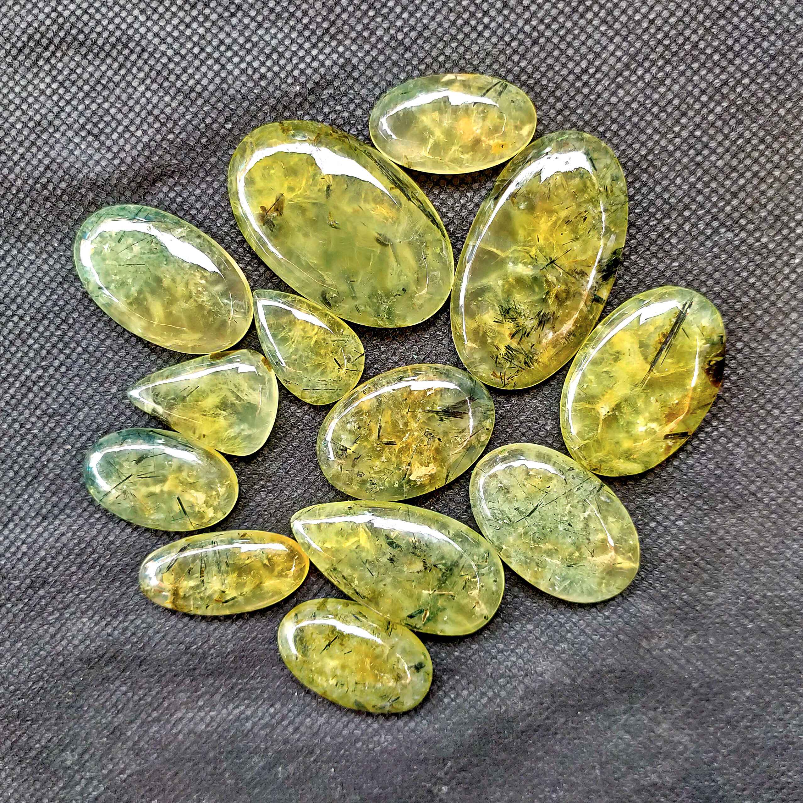 Wholesale Designer Prehnite, Amazing Quality Green Prehnite Cabochon Gemstone