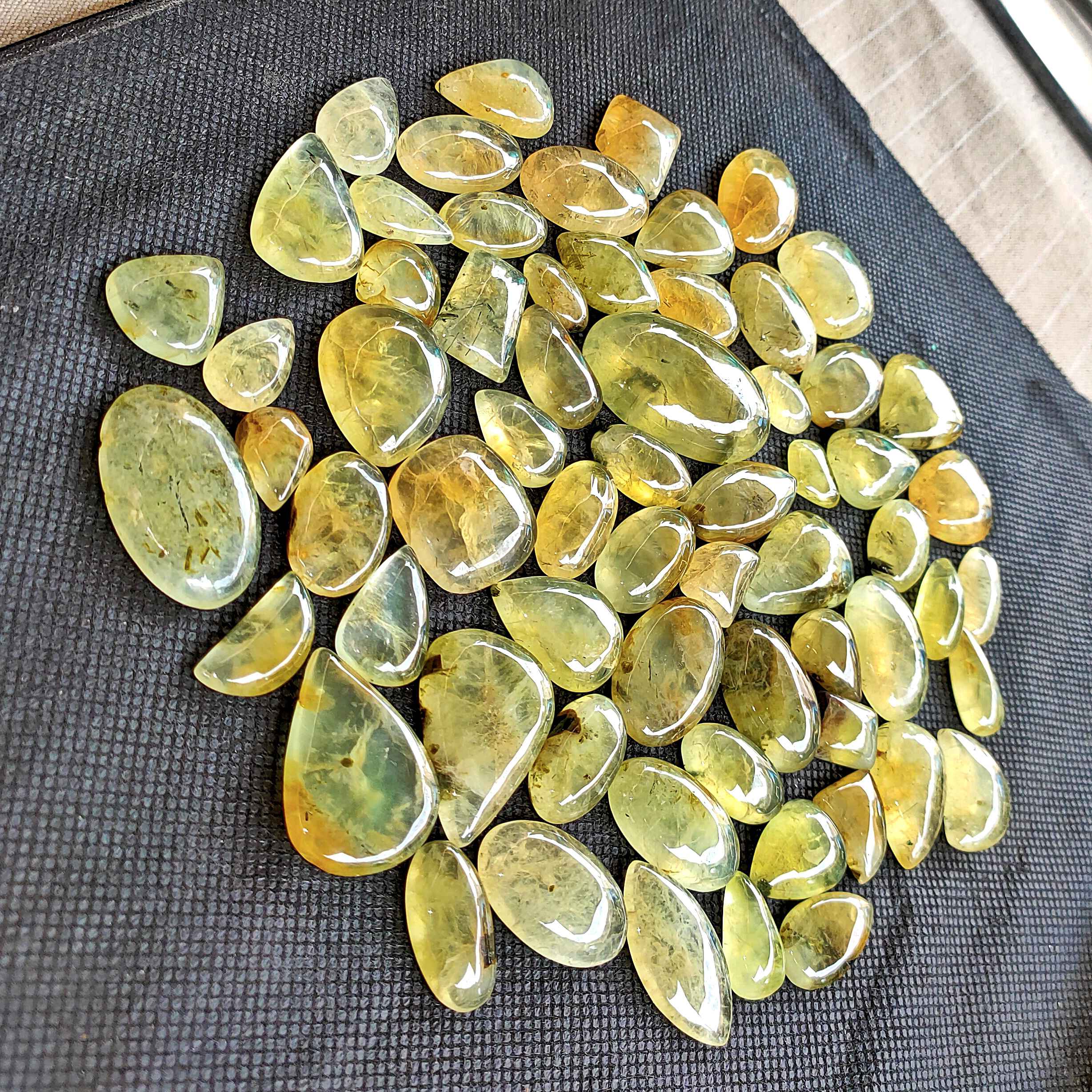 Wholesale Designer Prehnite, Amazing Quality Green Prehnite Cabochon Gemstone
