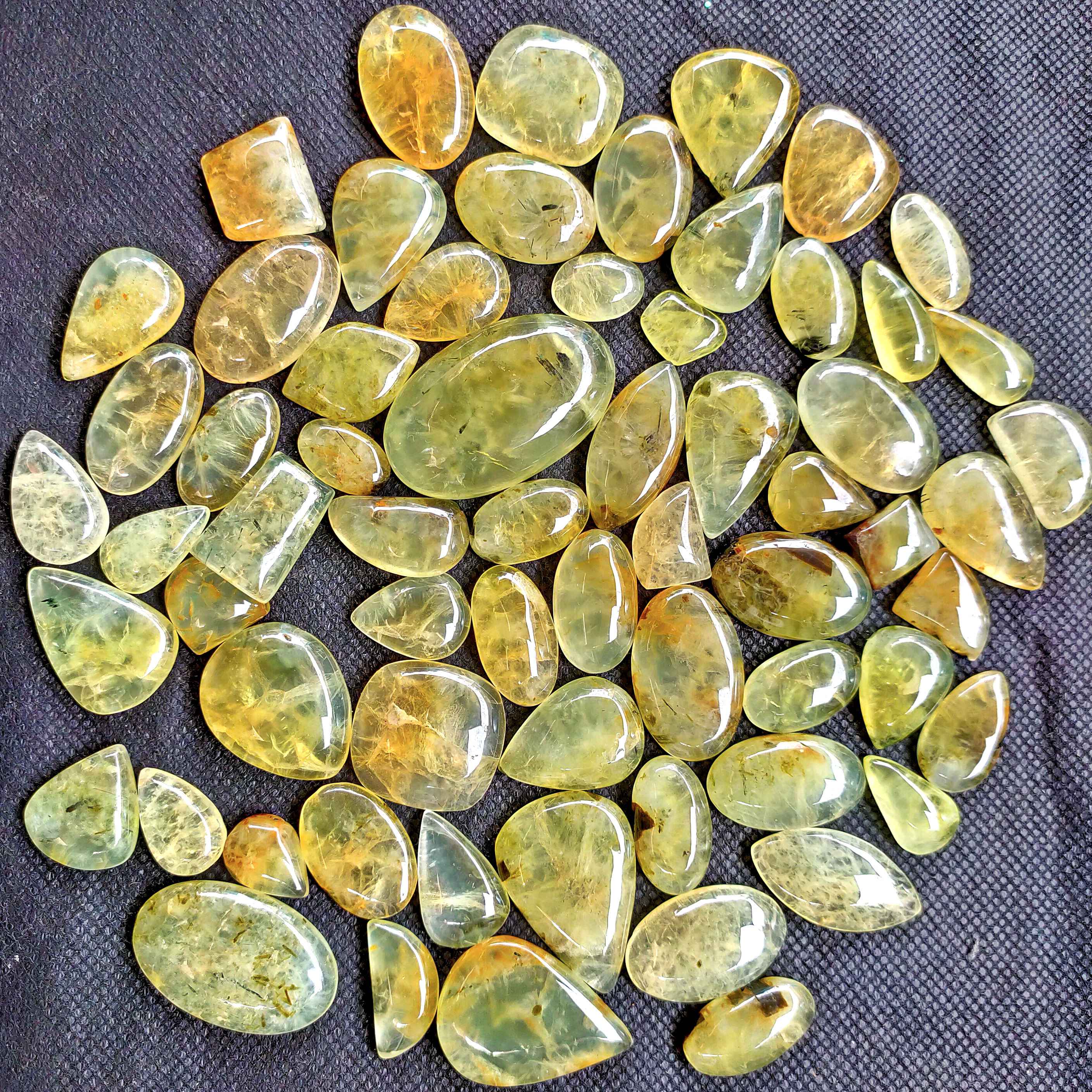 Wholesale Designer Prehnite, Amazing Quality Green Prehnite Cabochon Gemstone