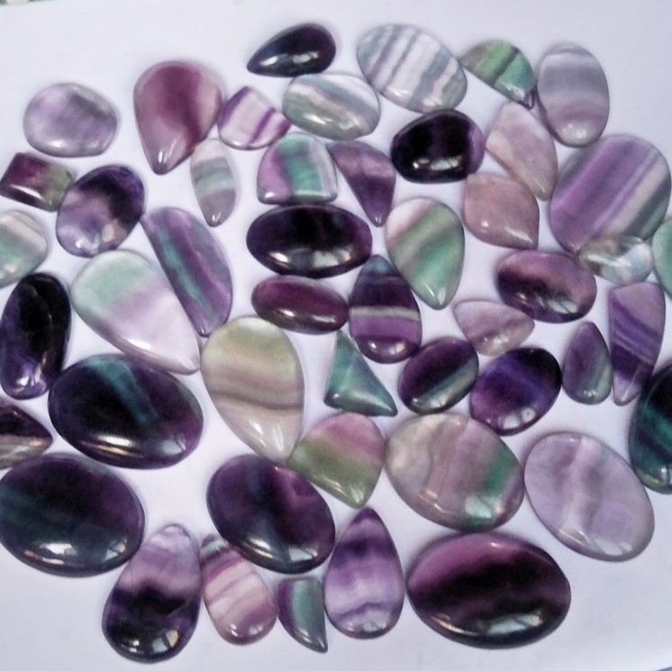 Wholesole Natural Designer Fluorite Amazing Quality Designer Fluorite Cabochon