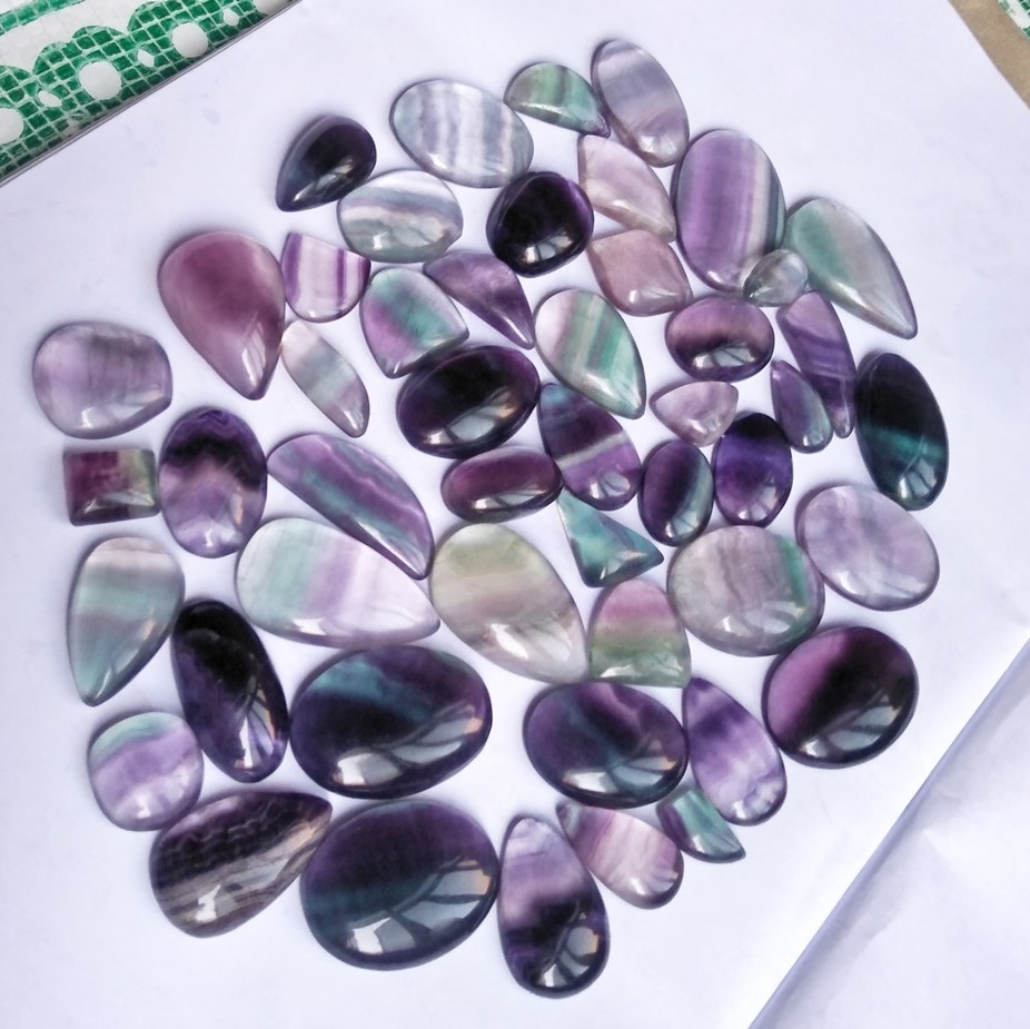 Wholesole Natural Designer Fluorite Amazing Quality Designer Fluorite Cabochon