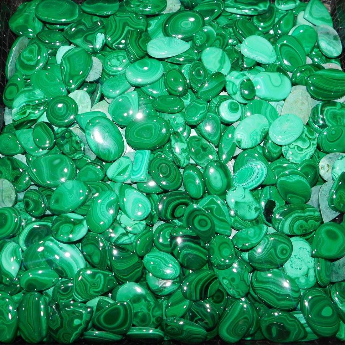 Wholesole Natural Malachite Cabochon lot, Green Malachite loose cabochon