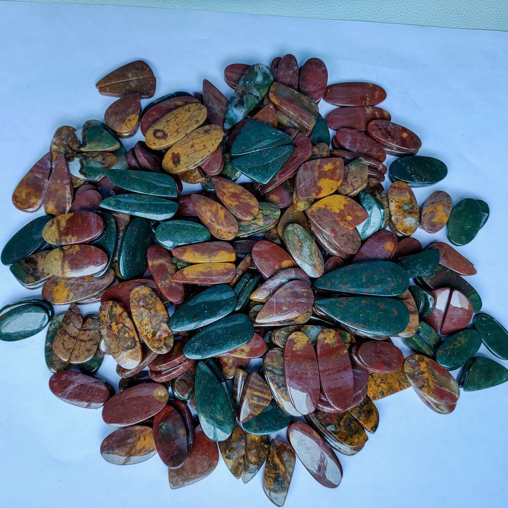 Designer Bloodstone Amazing Quality Bloodstone Cabochon match Pair Loose Gemston