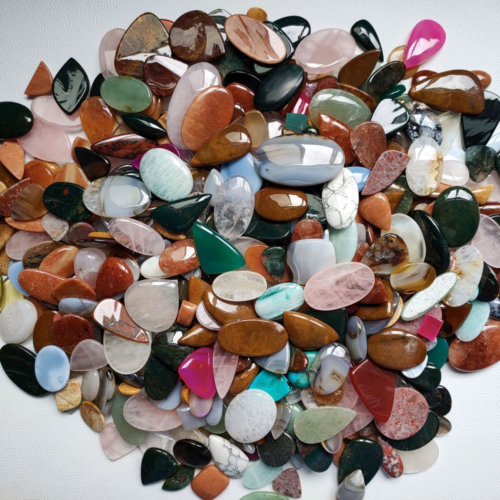 Wholesole Mix Lot Jasper Agate Quartz Opal Shell Natural Mix Cabochon