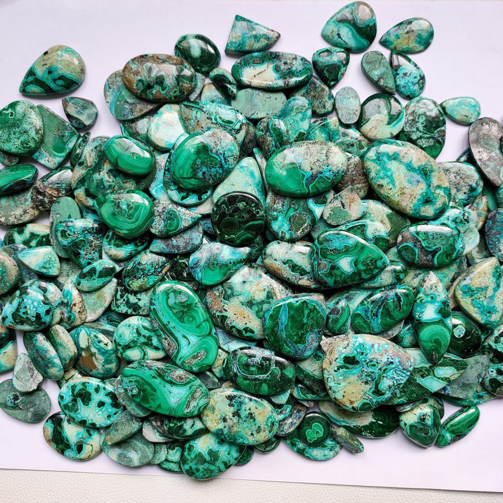 Natural Chrysocolla Malachite Cabochon