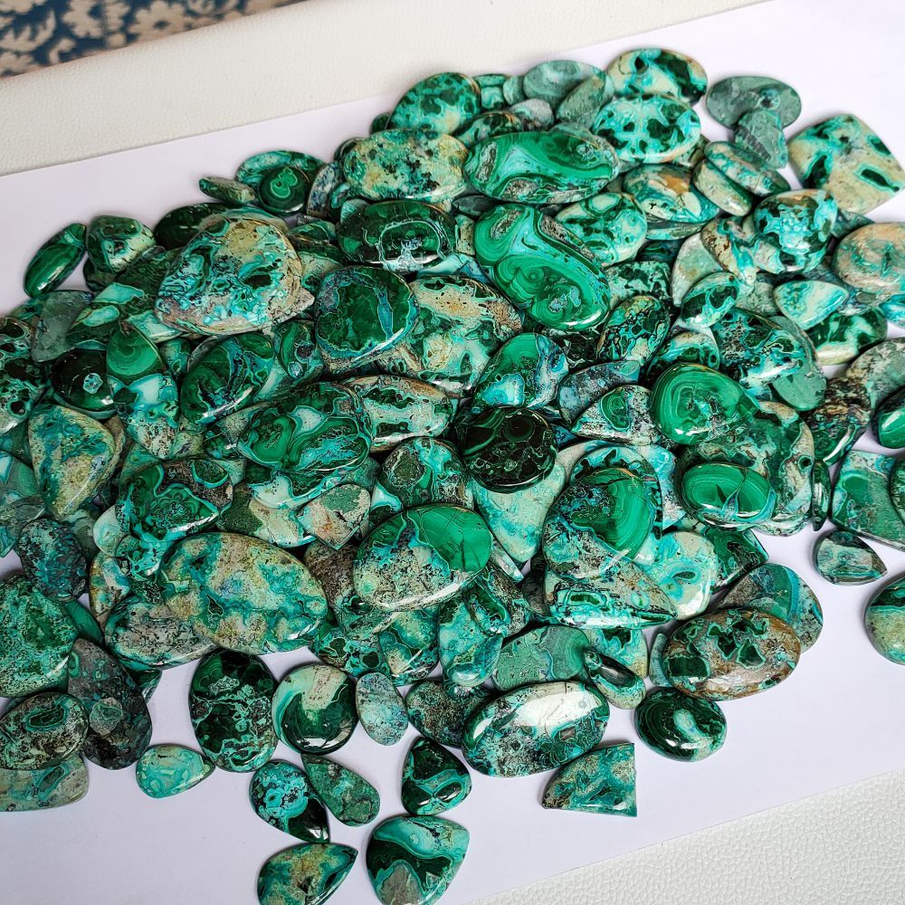 Natural Chrysocolla Malachite Cabochon