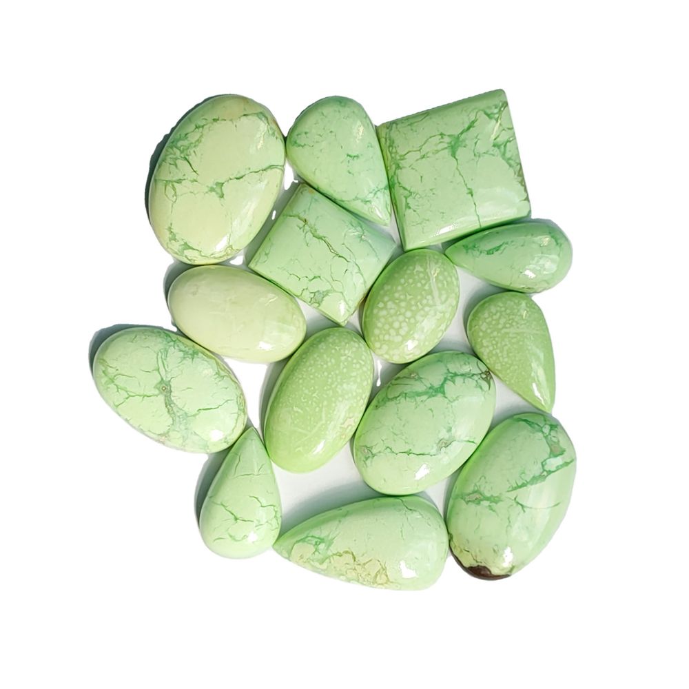 Amazing Wholesale Lot Lemon Chrysoprase Cabochon Mix Shape Gemstone Chrysoprase