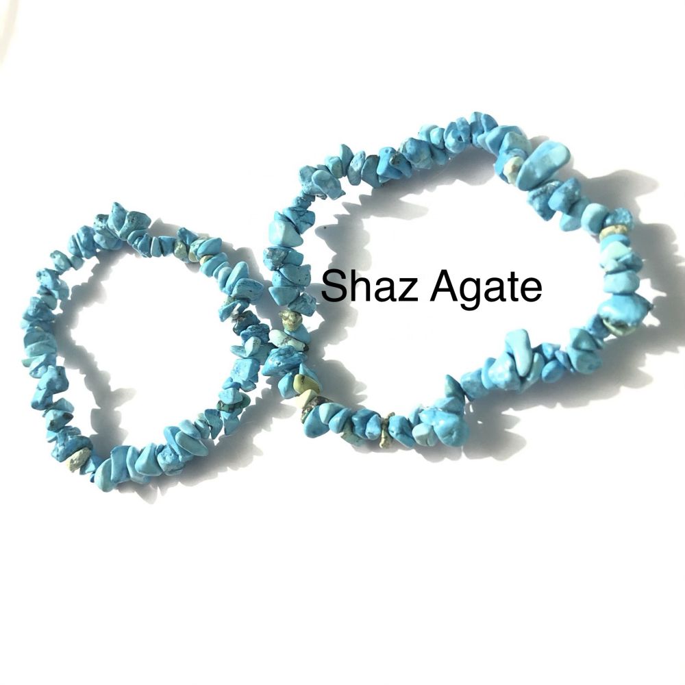 Popular Sale Turquoise Chips Bracelet : Buy Online From Shaz Agate From Supplier