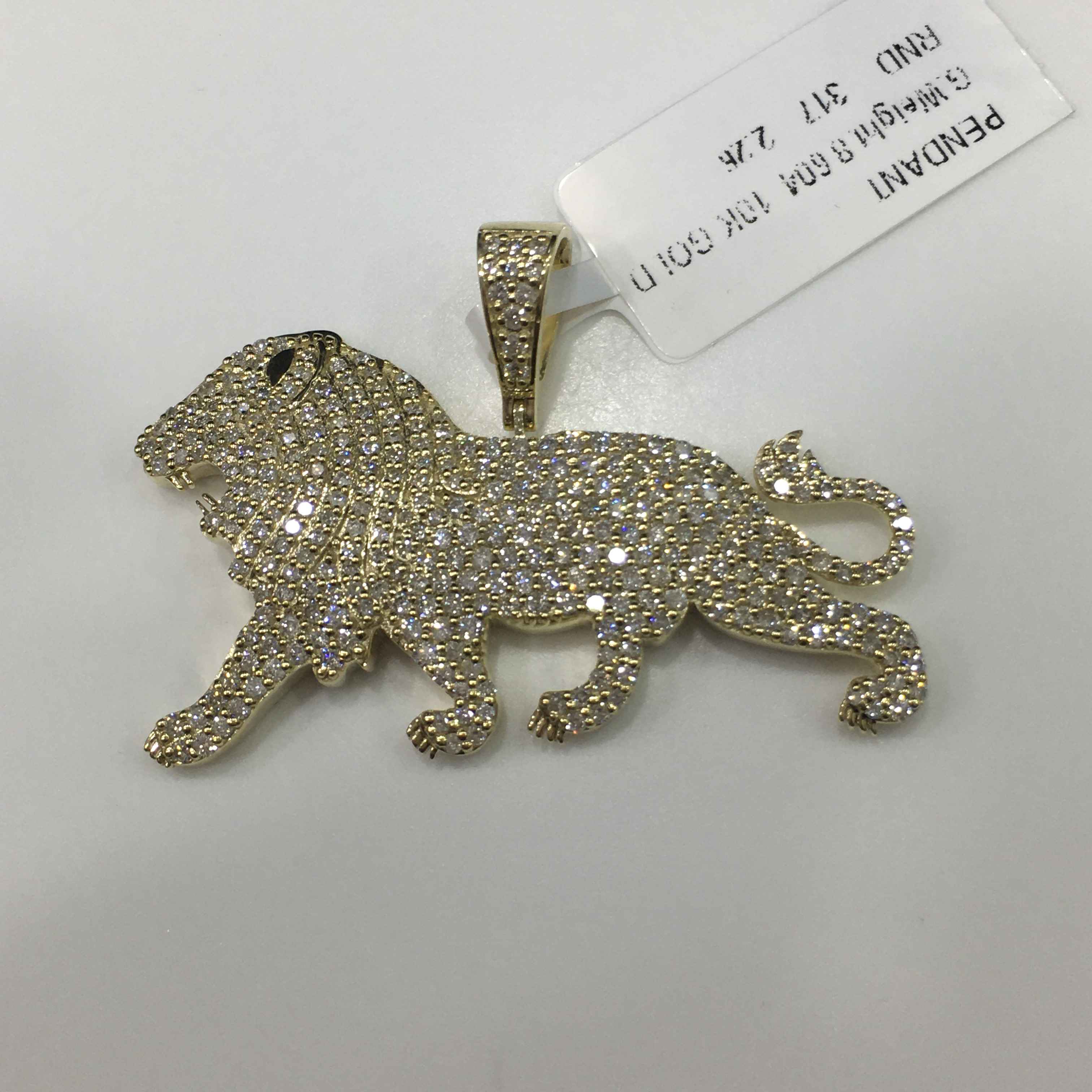 Diamond Jungle King Walking Lion Pendant Wholesaler