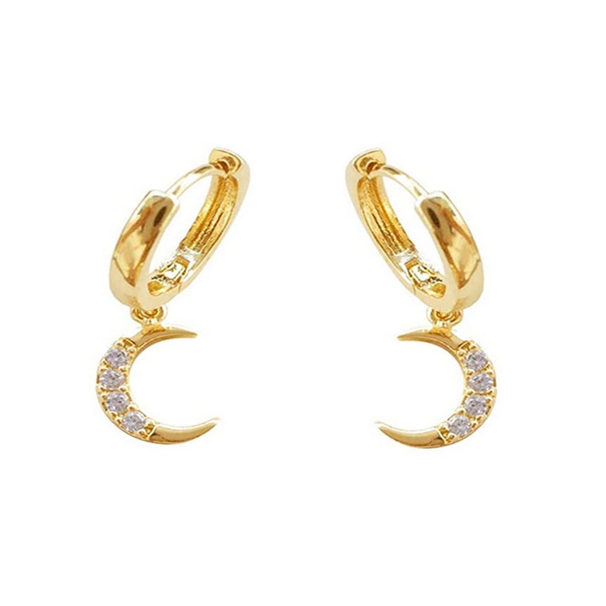 Natural Diamond Half Moon Charm Earring  Wholesaler