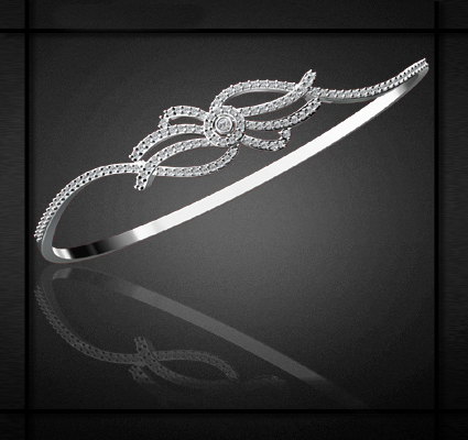 Beautiful Real Round Diamond Bangle Bracelet Supplier