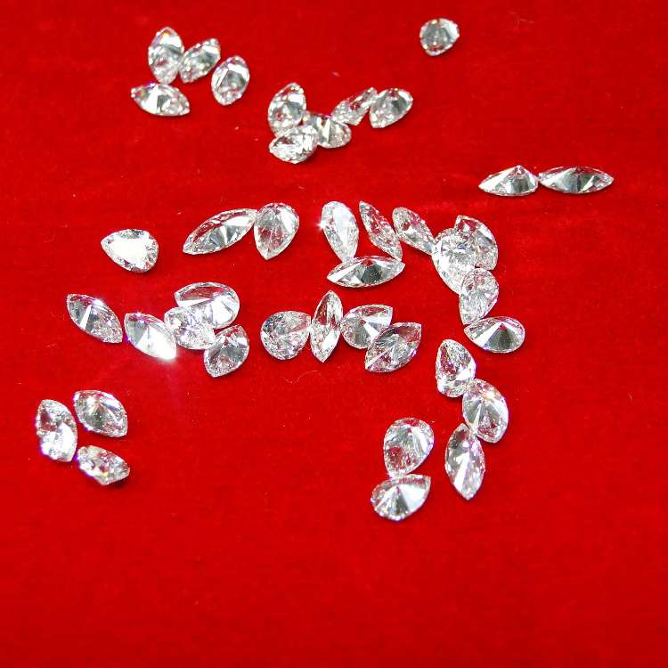 Natural Pear-Marquise cut Real 0.15cts Polished Diamonds Supplier