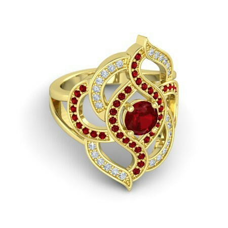 Red Ruby and Diamond Ring supplier