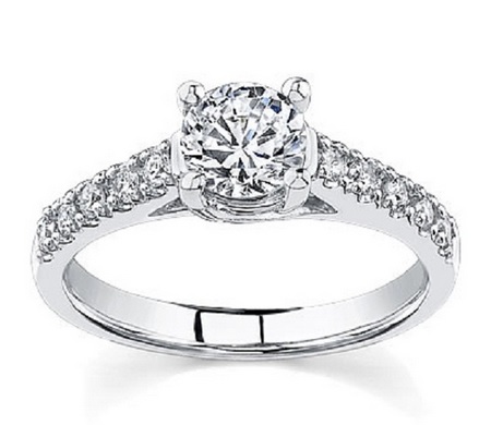0.80 Ct Real Natural Round Cut Diamond Engagement Ring Supplier