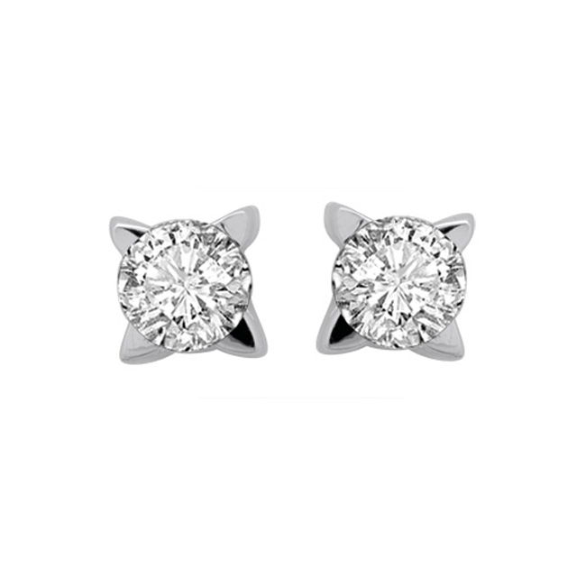 Round Real Diamonds Stud Earrings Manufacturer