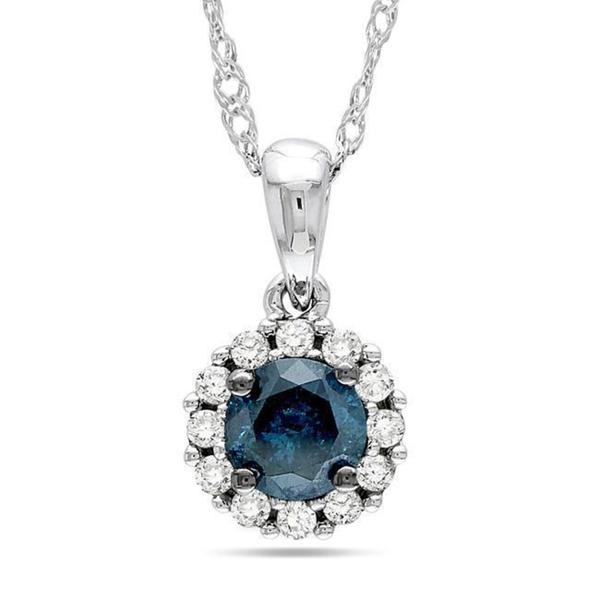 White Gold Round Cut Real Diamond pendant Manufacturer