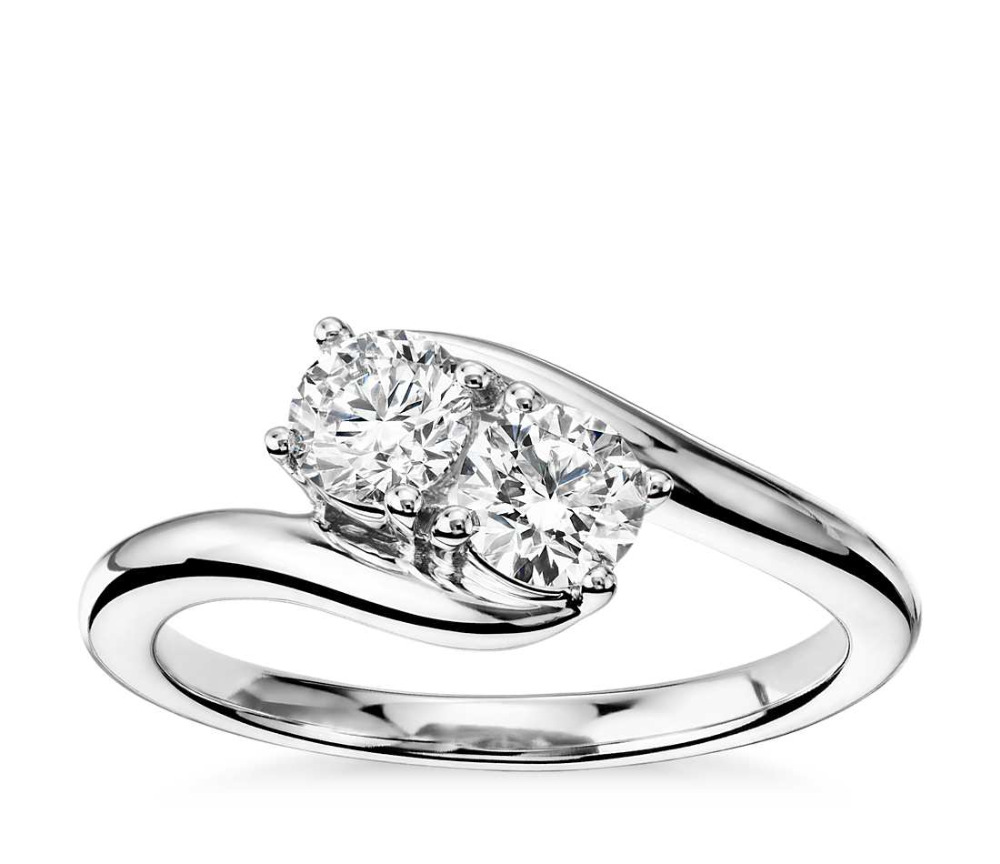 0.60cts Real Two Stone Diamond Engagement Ring Supplier