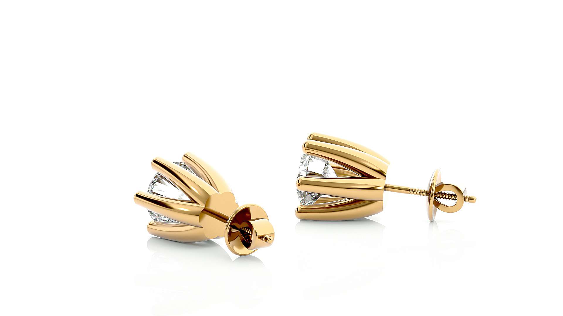 Natural Round Diamond Stud Earrings Supplier