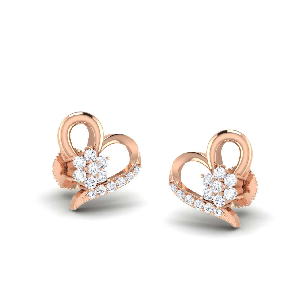 0.50ct Brilliant cut Real Diamond  Gold Earring Supplier