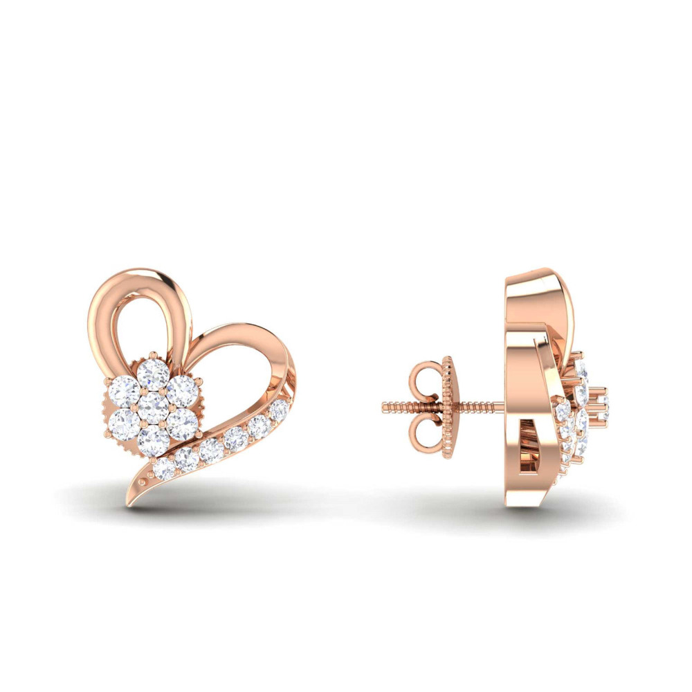 0.50ct Brilliant cut Real Diamond  Gold Earring Supplier