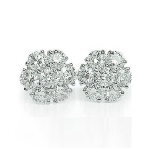 Natural 1.00Cts Diamond Earring Manufacturer
